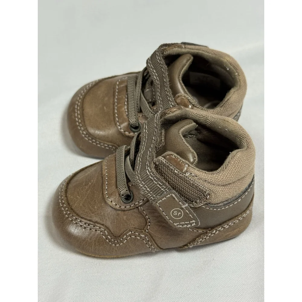 Stride Rite Toddler Shoes Size 2M Talley Brown Ryker Leather Bootie Infant Baby